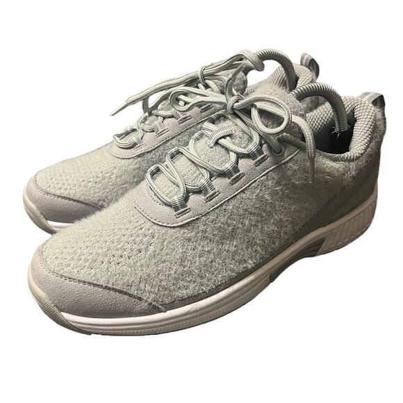Orthofeet Shoes Womens 9.5 Wide Gray White Shoes Sneaker Walking Comfort 989 - Picture 1 of 8